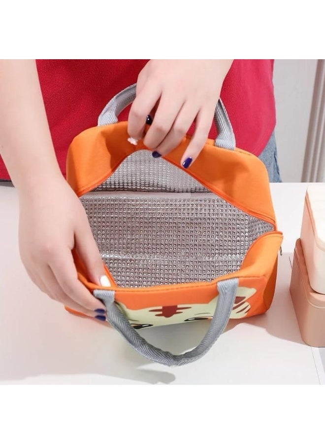 شنطة لانش بوكس أطفال حرارية معزولة – حقيبة طعام مدرسية مقاومة للماء – سعة كبيرة – تصميم كرتوني لطيف – بسحاب معدني قوي - Image 5